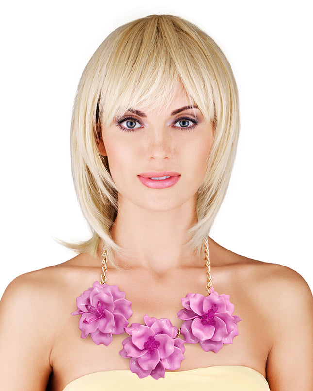 Lavender Flower Trio Necklace