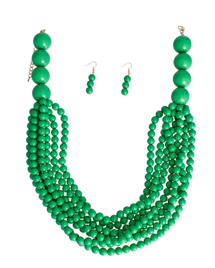 Green Bubble Gum Bead Set
