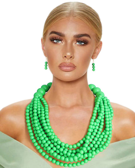Green Bubble Gum Bead Set