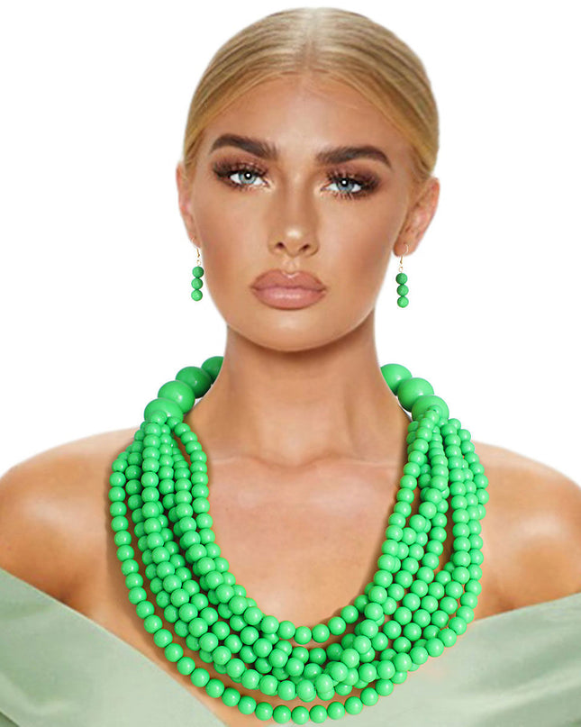 Green Bubble Gum Bead Set