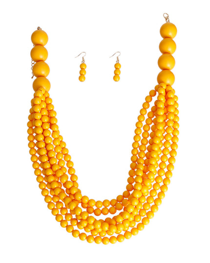 Mustard Bubble Gum Bead Set
