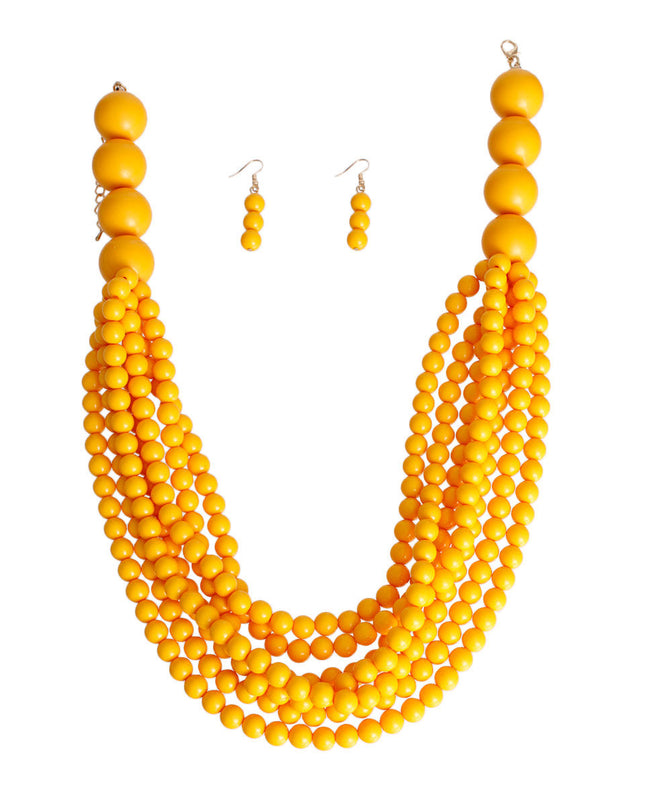 Mustard Bubble Gum Bead Set