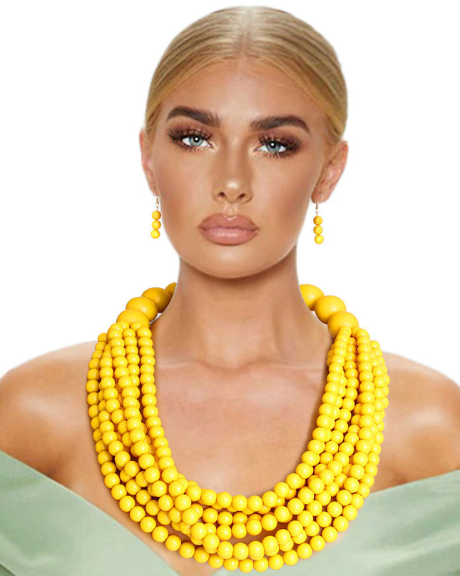 Mustard Bubble Gum Bead Set