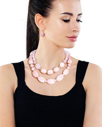 Light Pink Marbled Bead Set