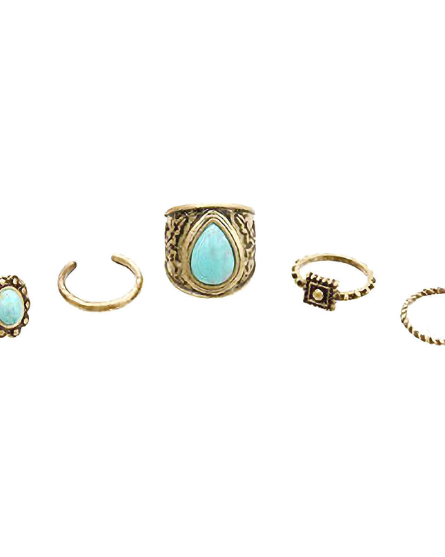 Turquoise Antique Ring Set