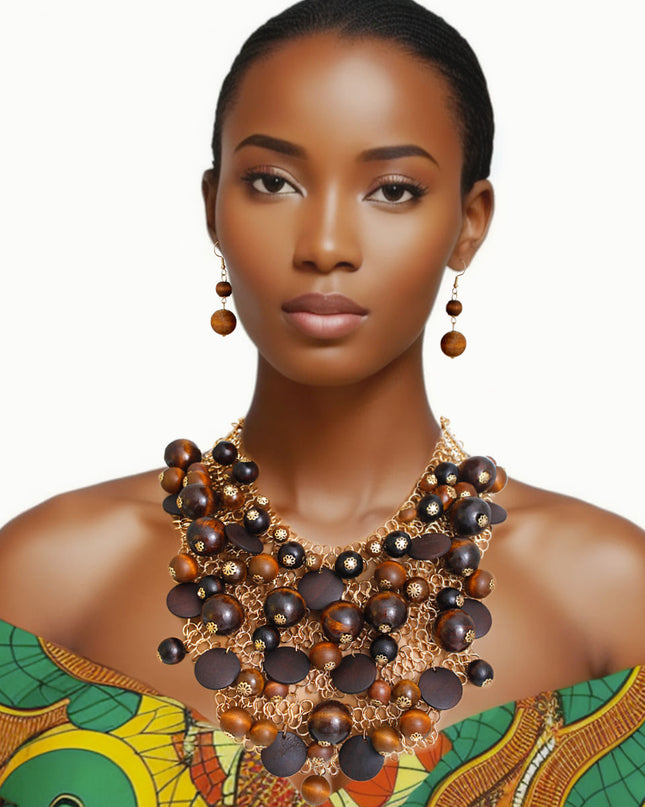 Earth-Toned Wood Chainmail Set