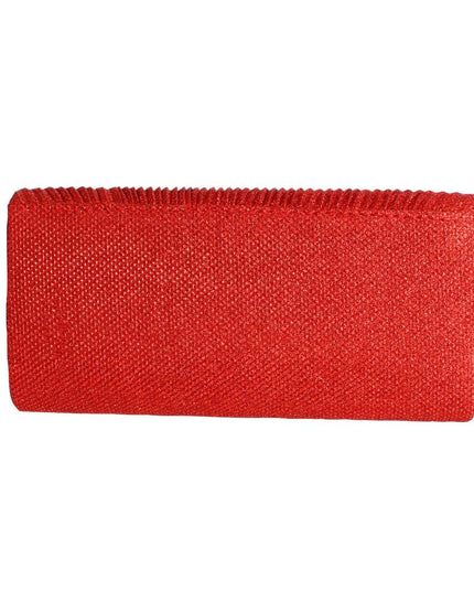 Clutch Red Ruched Evening Bag for Women