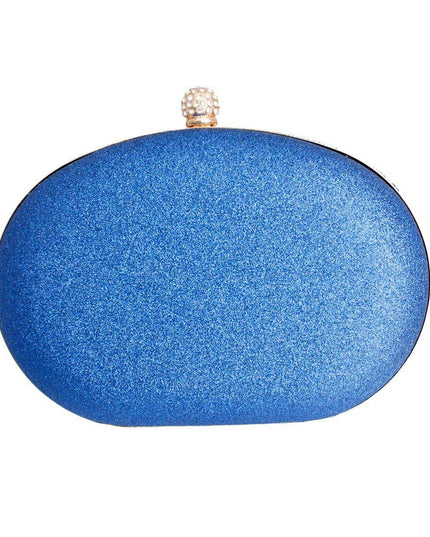 Clutch Blue Crystal Hard Case Bag for Women