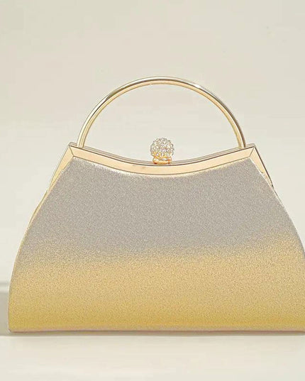 Clutch Gold Ruched Handbag for Women