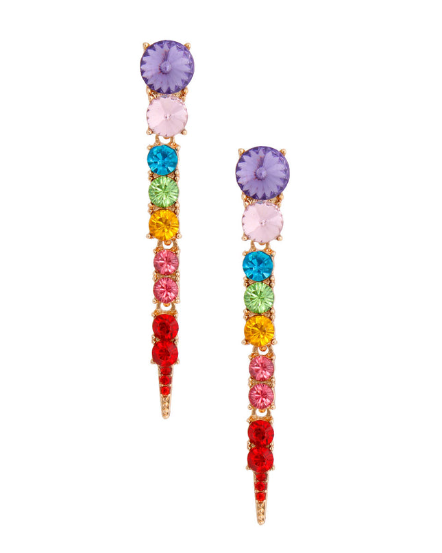 Multi Color Dangle Stone Earrings