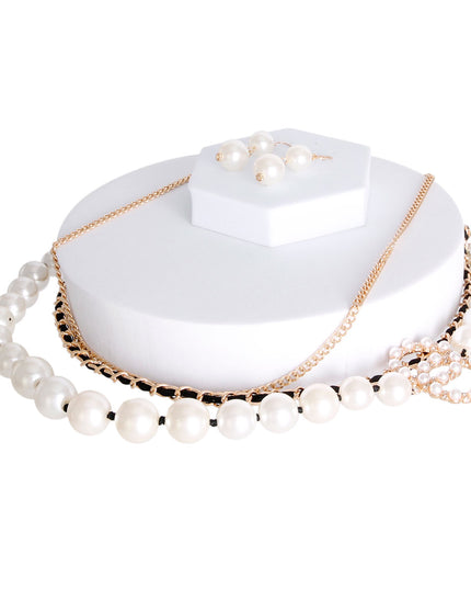 Lustrous Layered Pearl Necklace - Bespoke Dupe