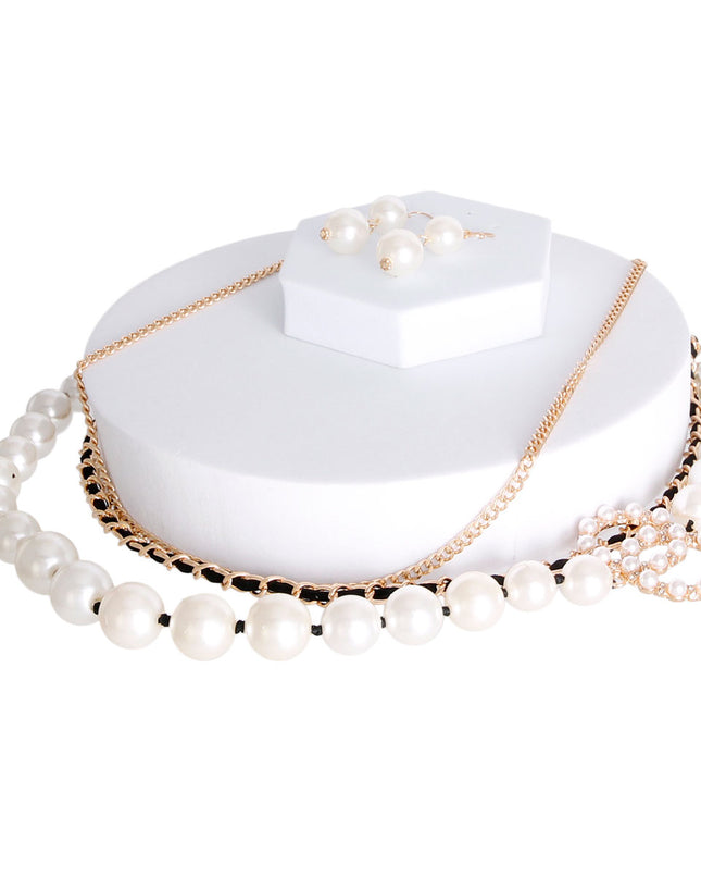 Lustrous Layered Pearl Necklace - Bespoke Dupe